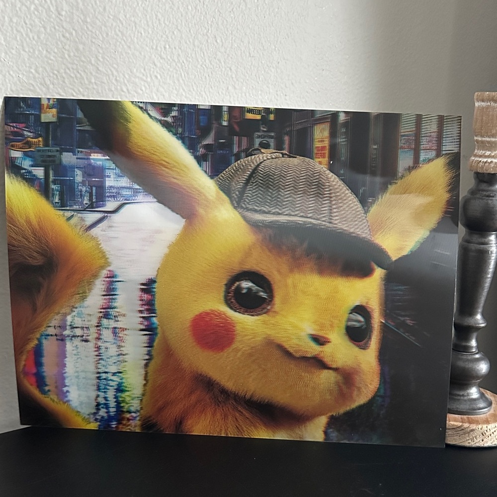 3D/Holographic Pokémon detective Pikachu poster (11.5 by 15.5 inches)